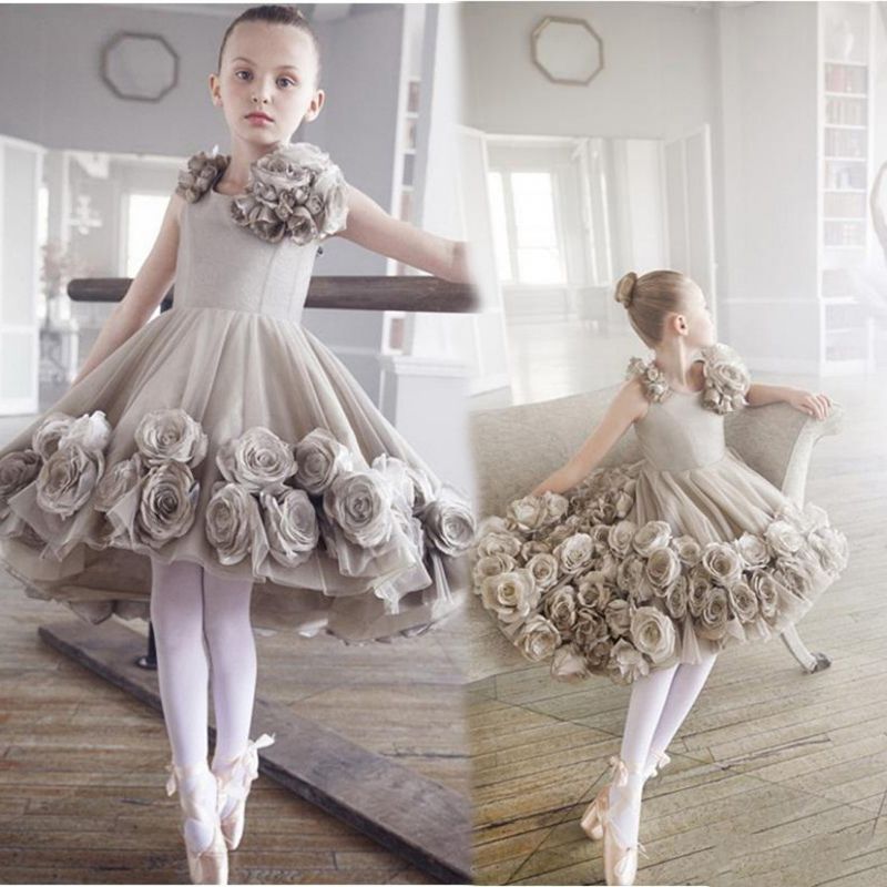 grey flower dress