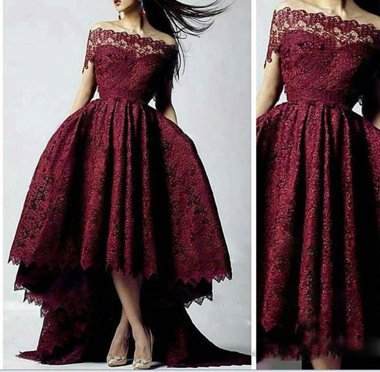 burgundy lace gown