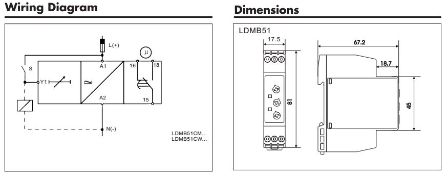 2020 Multi Voltage Timer Relay Dmb51cm24 Din Rail 24vdc 24