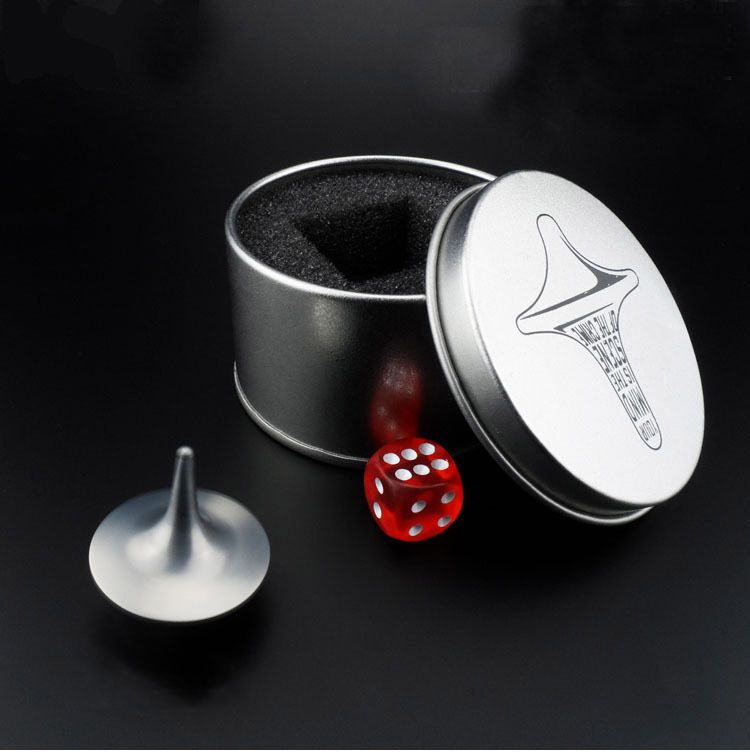 INCEPTION Totem Print Metal Gyro Gyroscope Accurate Silver Spinning Top Toy Dice