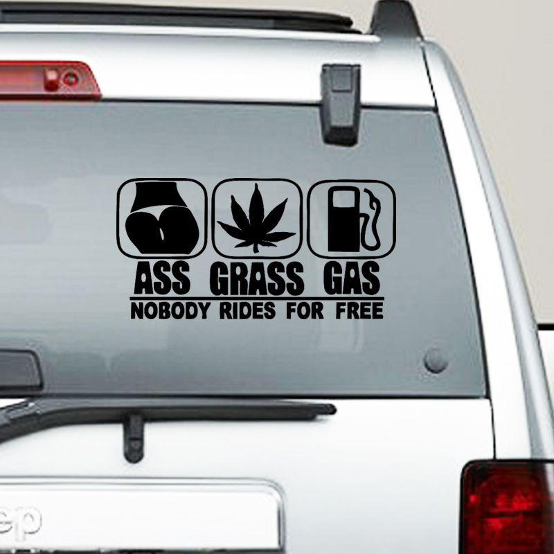 Fashion Car Decal Gas NOBODY RIDES FOR FREE Truck Auto Stickers Decal Stick HOT 
