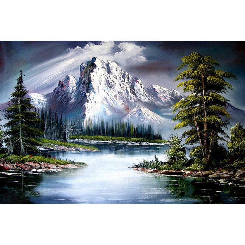 2021 Snow Mountain Scenery Full Drill Diy Mosaic Needlework Diamond Painting Embroidery Cross Stitch Craft Kit Wall Home Hanging Decor From Sadahalu 5 98 Dhgate Com