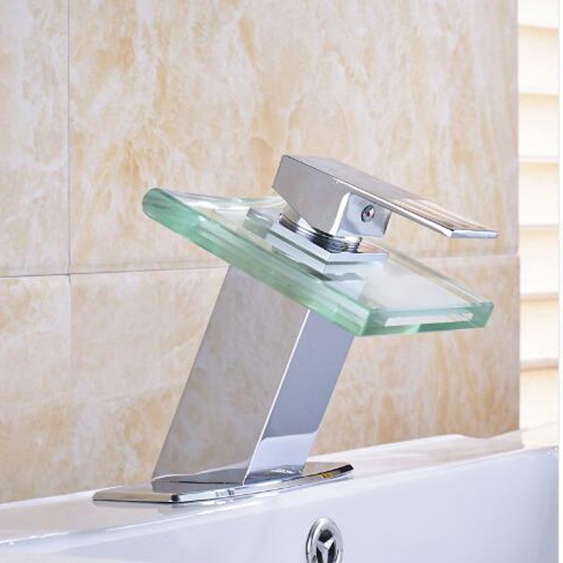 2019 Led Light Changing Bathroom Sink Faucet Waterfall Outlet With