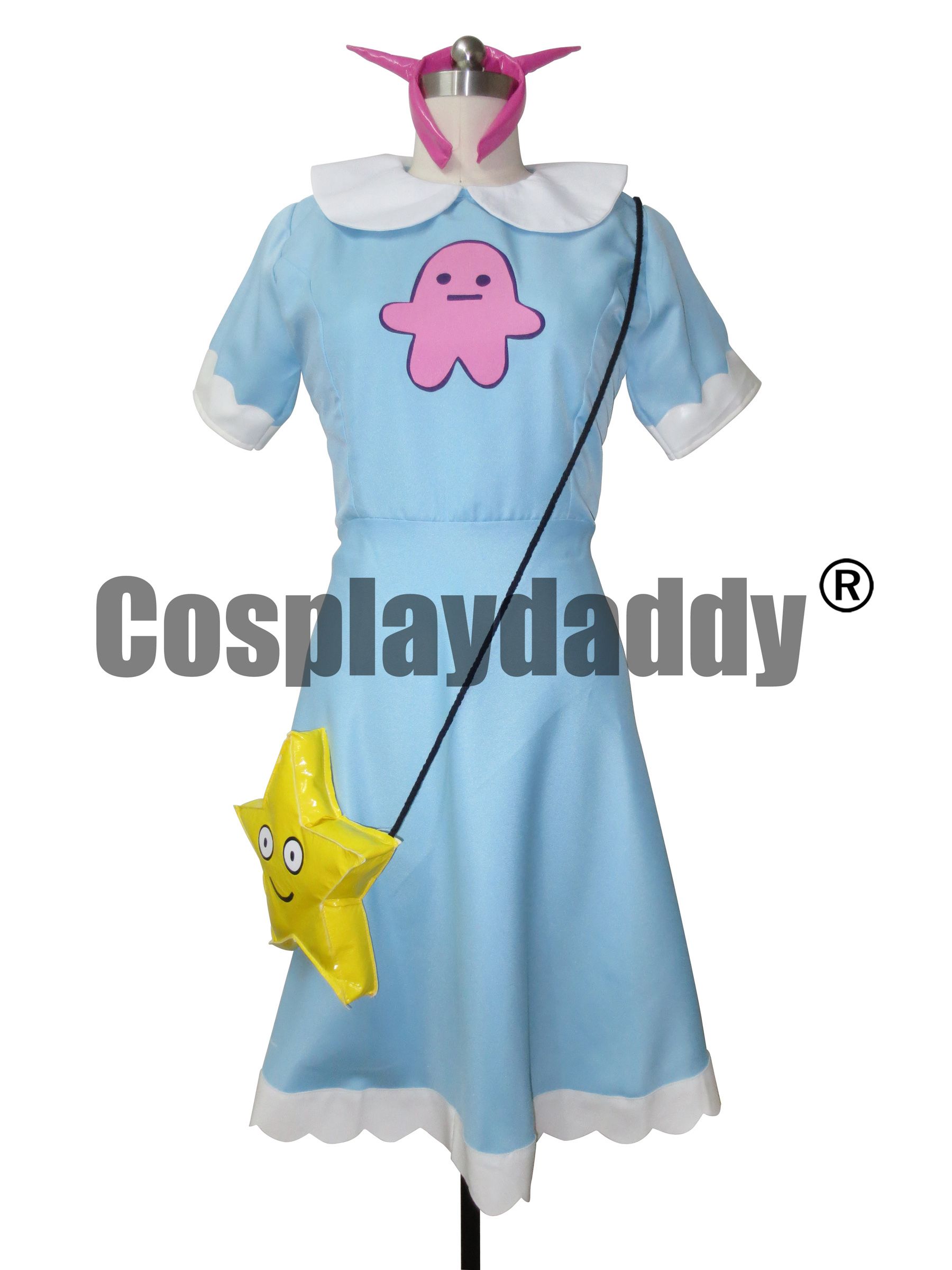 Estrella contra las fuerzas del mal Princesa Star Butterfly Cosplay Vestido largo azul claro Messen Estrella contra las fuerzas del mal Princesa Star Butterfly Cosplay Vestido largo azul claro Messen