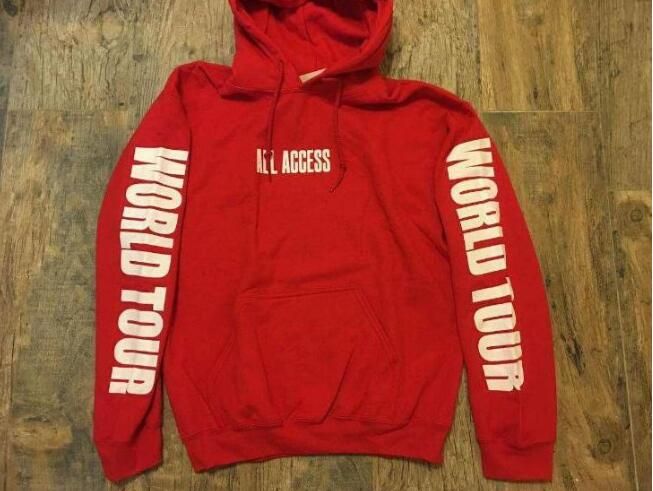 purpose tour hoodie red