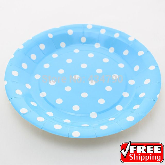 blue paper plates