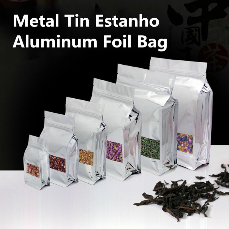 2021 13x22x6cm Capacity Large Aluminum Foil Stand Zip Lock Mylar