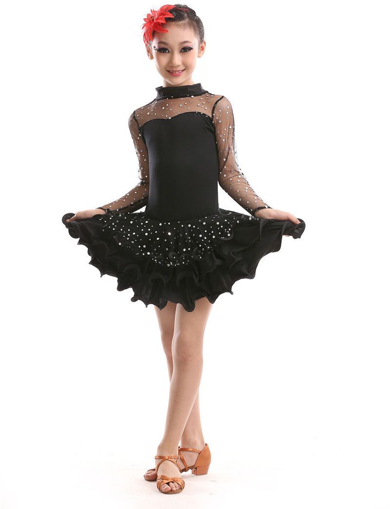 2020 Wholesaler Cheap Girls Latin Dance Costumes Tutus Set Fashion Tutu