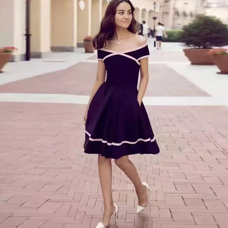 super short black dress