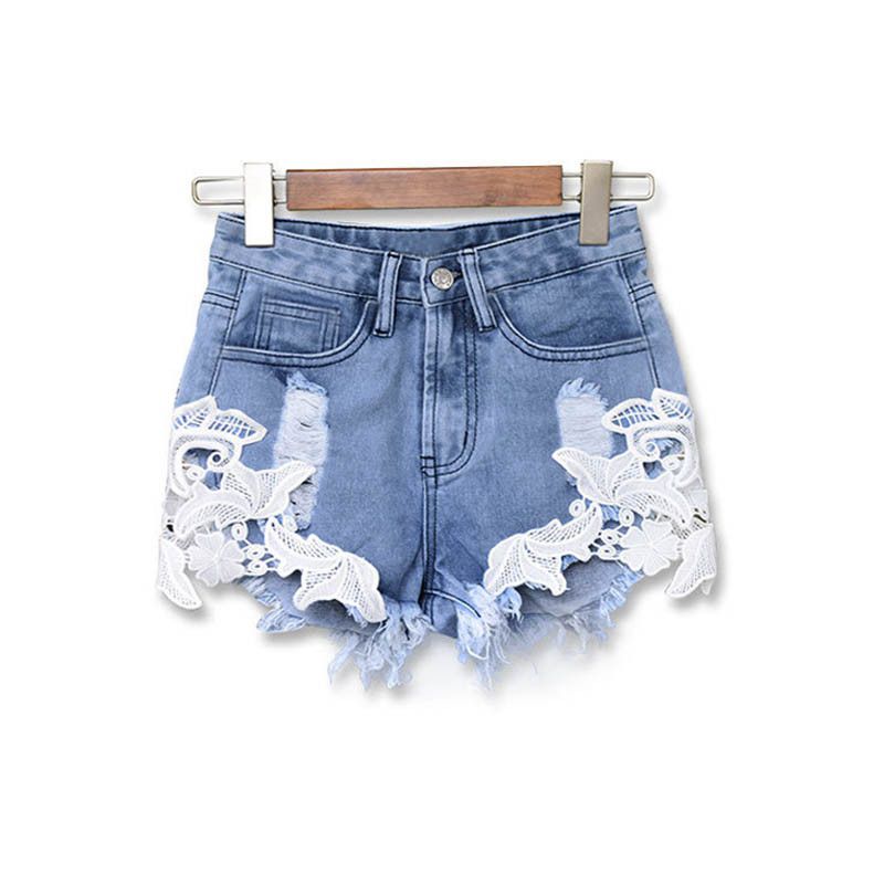 girls ripped jean shorts