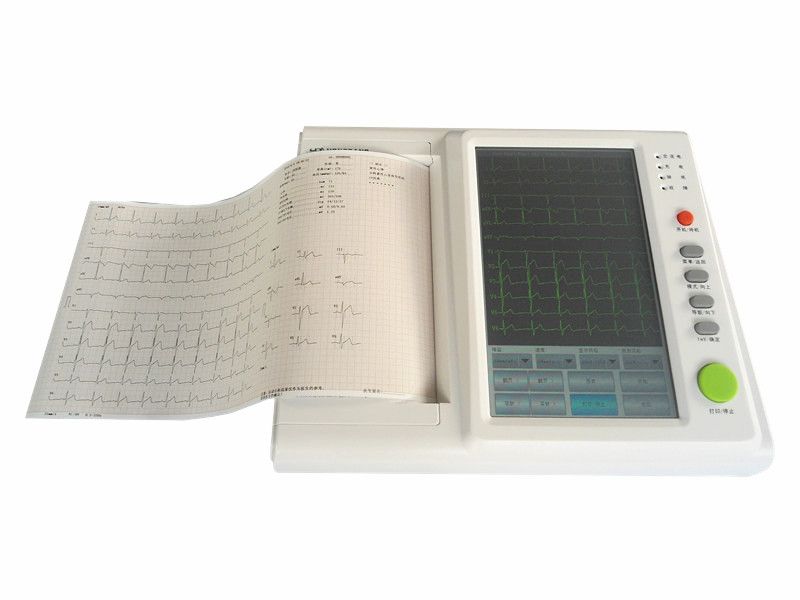 10.2in الجهاز شاشة تعمل باللمس تخطيط القلب، جهاز رسم القلب، ECG 