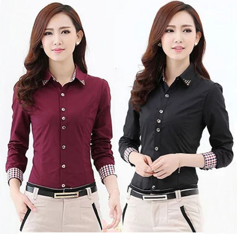 cuello camisa mujer