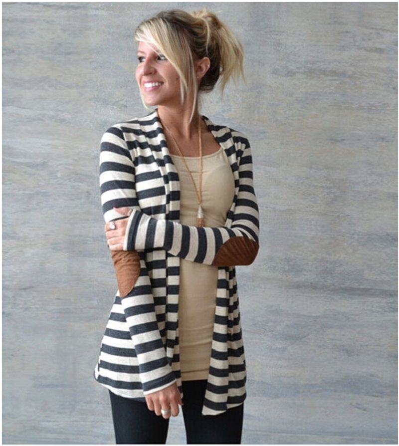 Cardigan rayas mujer Clearance
