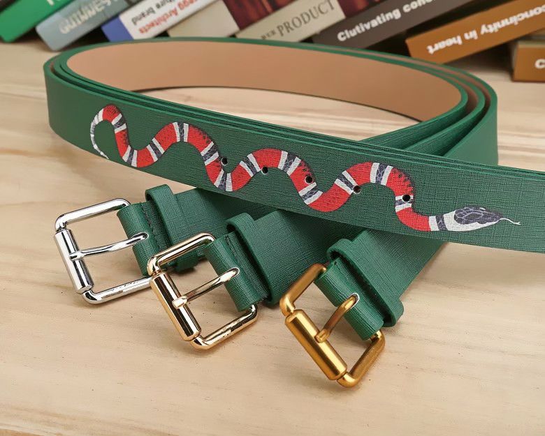 green designer belt