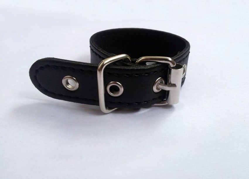 PU Leather Penis Ring Cock Cage With Metal Leashes Stretching Ma