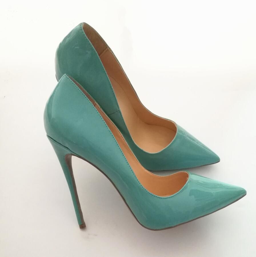 green high heel shoes uk