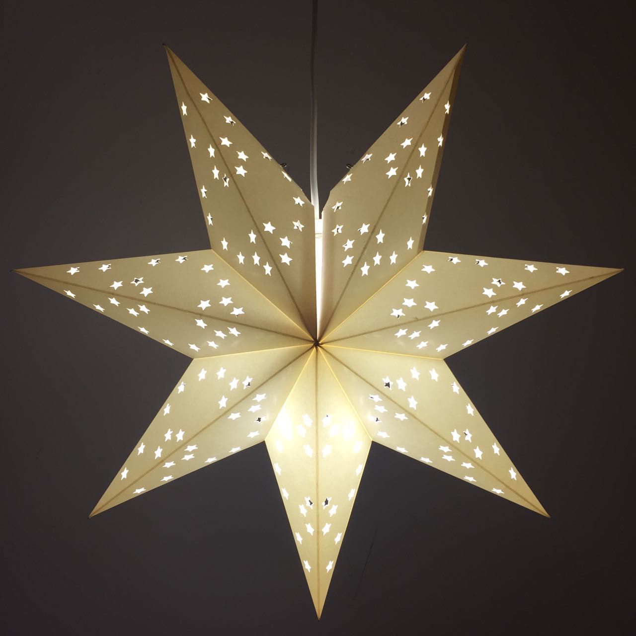 Luzes de Decoração de natal 7 Pontas De Papel De Estrela Lanterna Abajur  para Bar e