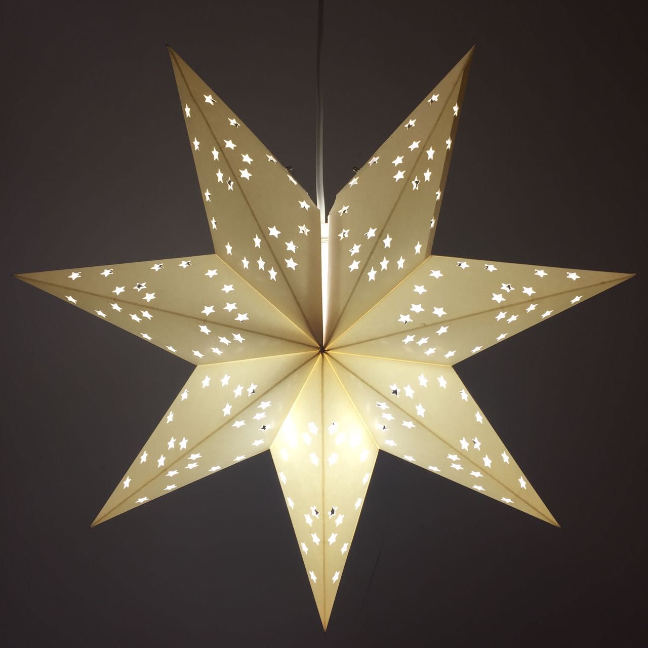 Luzes de Decoração de natal 7 Pontas De Papel De Estrela Lanterna Abajur para Bar e Luzes de Decoração de natal 7 Pontas De Papel De Estrela Lanterna Abajur para Bar e