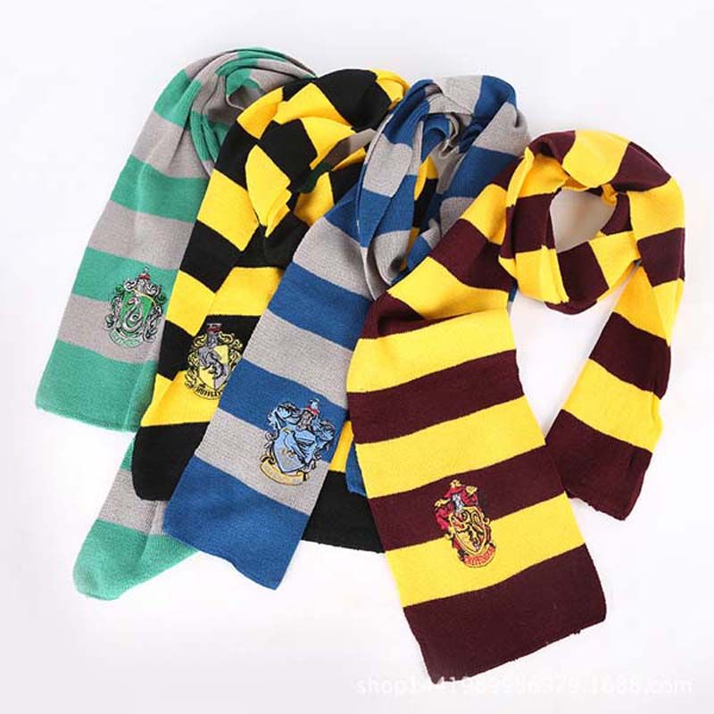 Bufanda de Harry Potter Gryffindor School Unisex de rayas tejidas de Harry