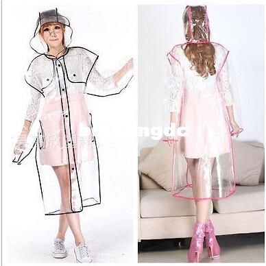 clear pink raincoat
