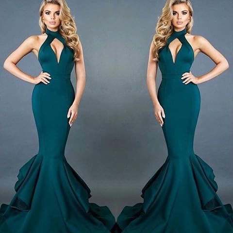 teal mermaid dress