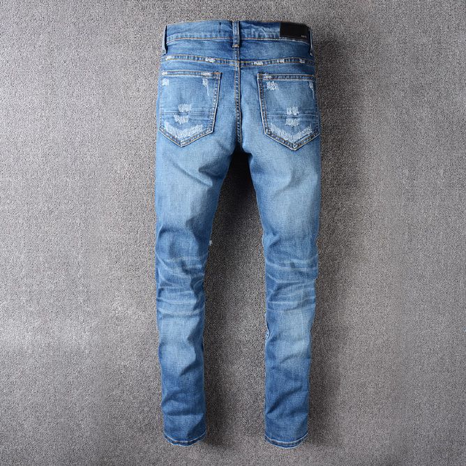 Acquistare Amiri Alta Qualità Destroyed Jeans Azzurro Skinny Gli Uomini  Strappato Skinny Jeans Del Denim Di Modo Di Stile 2017 Economico | Consegna  Veloce E Qualità | DHgate Italy