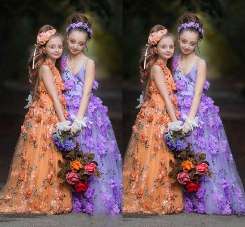 colorful flower girl dresses