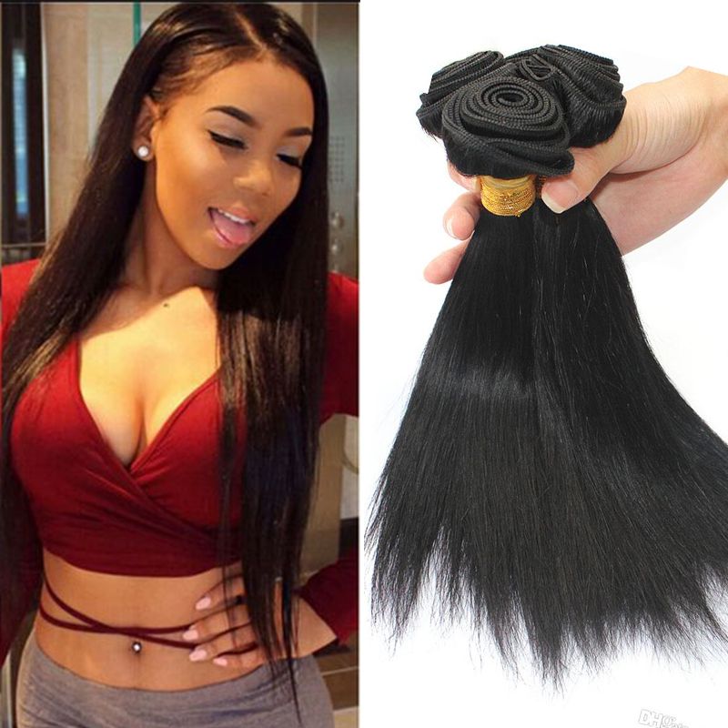 9a Natural Black Human Hair Weave Silk Straight Hair Bundles