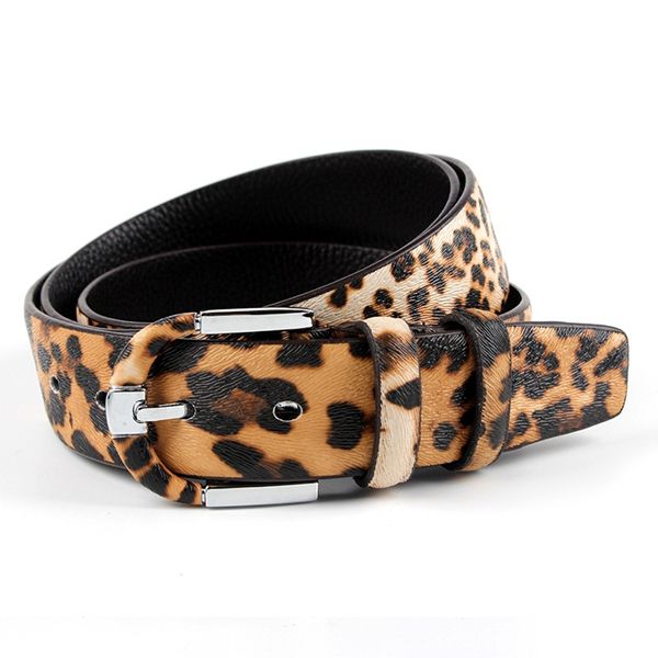 Leopard silver buckle