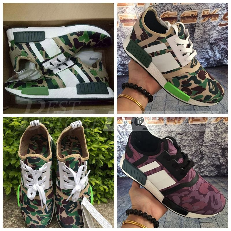 let at blive såret hundrede Fejl Wholesale 2017 Super BAPES X NMD Runner R1 Green Camo Triple White Men  Running Shoes Originals Fashion NMD Runner Athletic Shoes From Hcc_shoes,  $38.71 | DHgate.Com