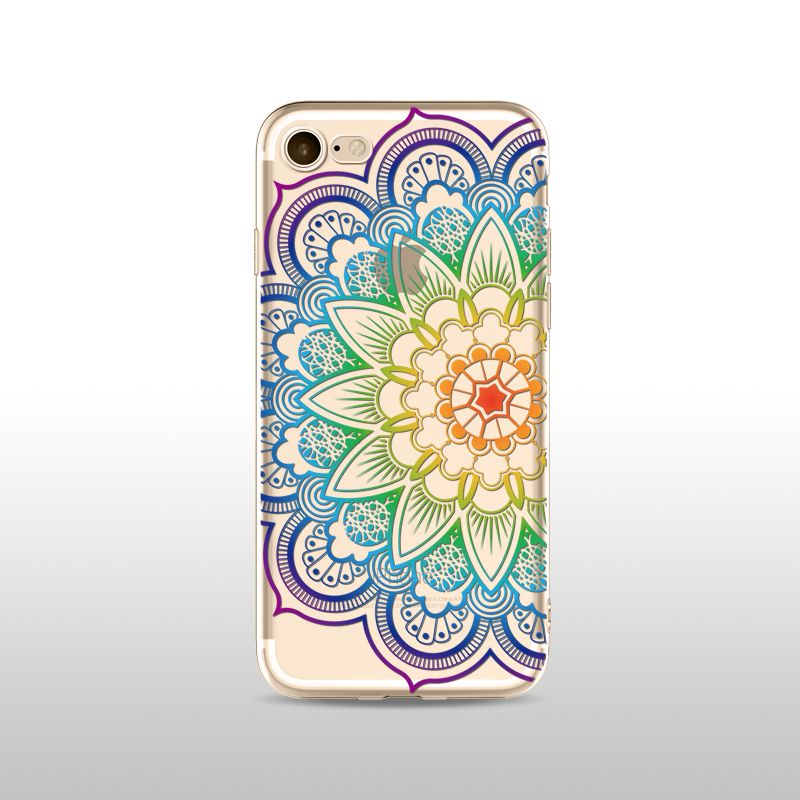 En _ barato Henna floral Mandala Paisley estilo duro funda para iPhone 5S 6 P