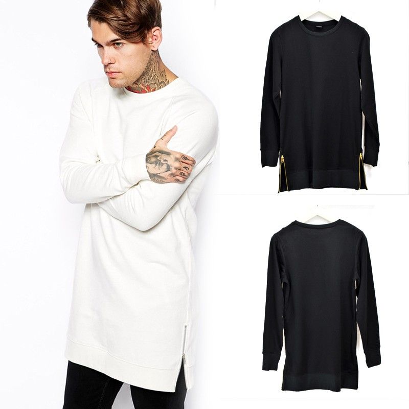 maglia bianca lunga uomo