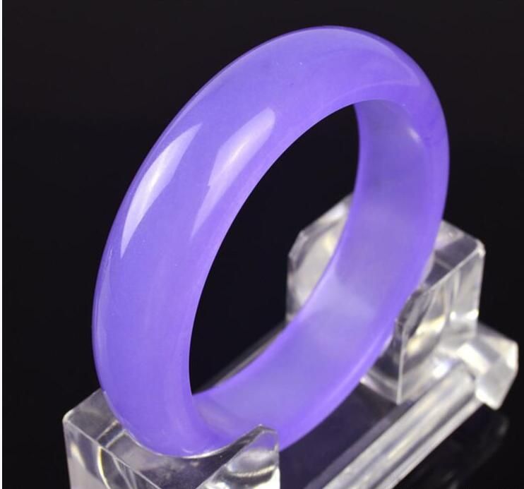 Natural Purple Jade Bracelet The Width Is About 12mm 15mm, The Diameter