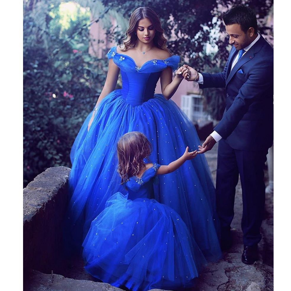 royal blue short gown