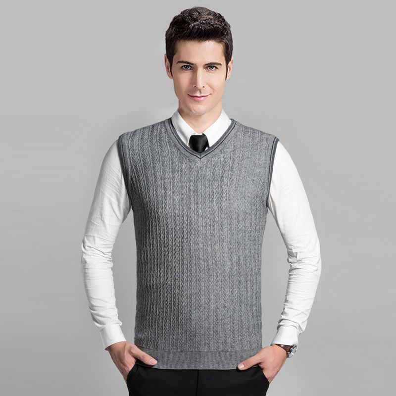 mens cable knit vest