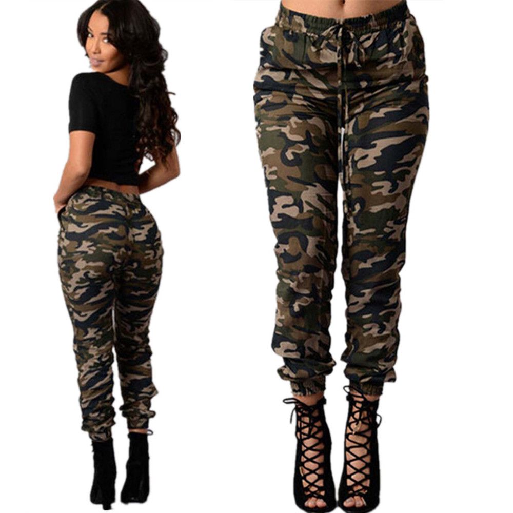 high waisted baggy camo pants