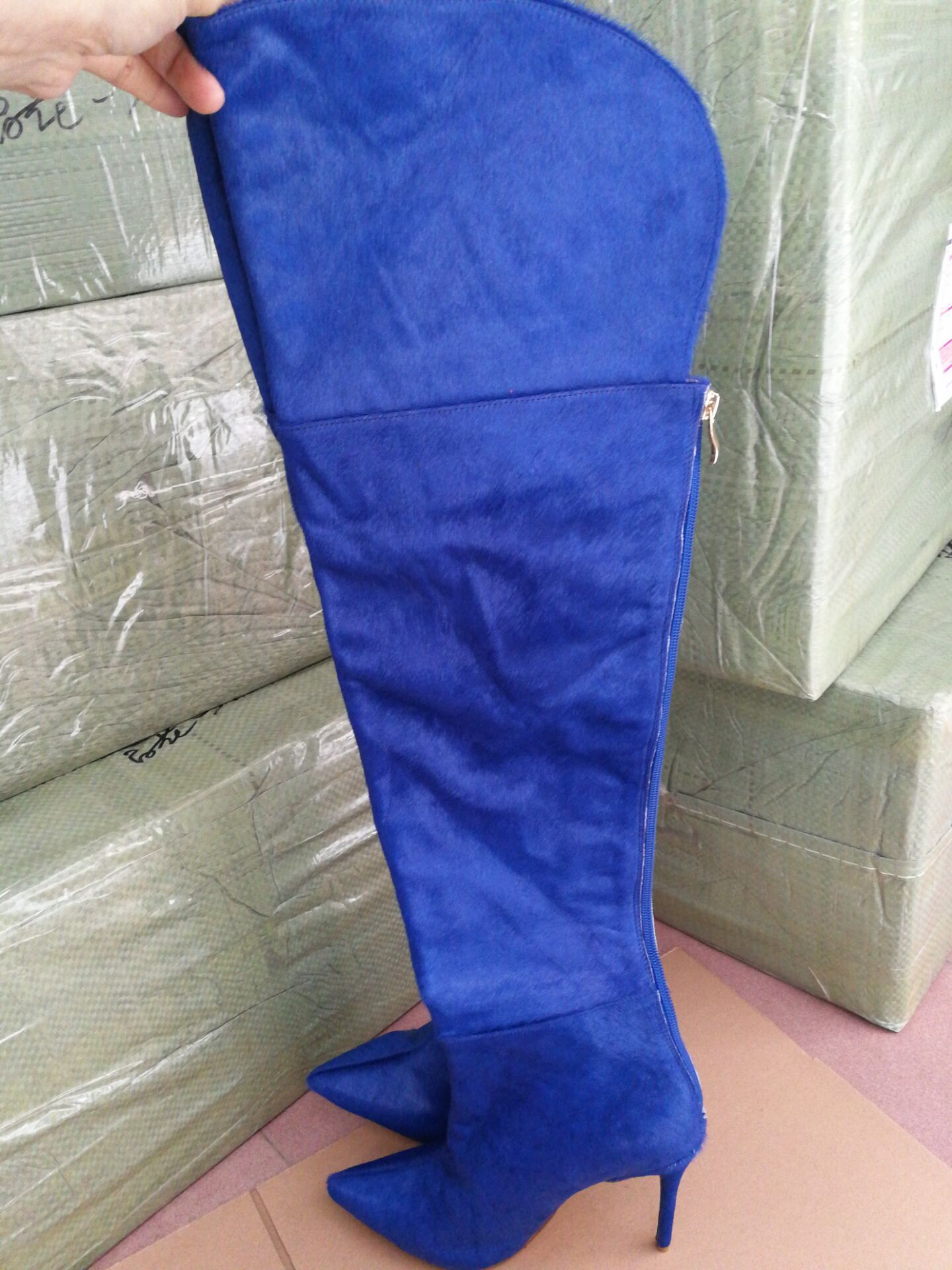 royal blue knee high boots