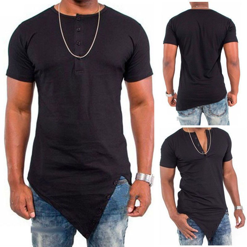 t shirt asimmetrica uomo