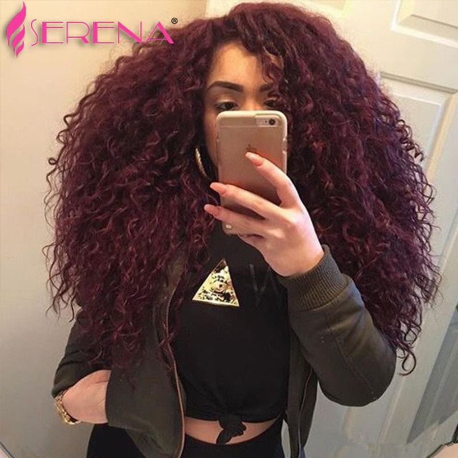 2020 Red Hair Extensions Wet And Wavy Virgin Hairs Burgundy Bridal