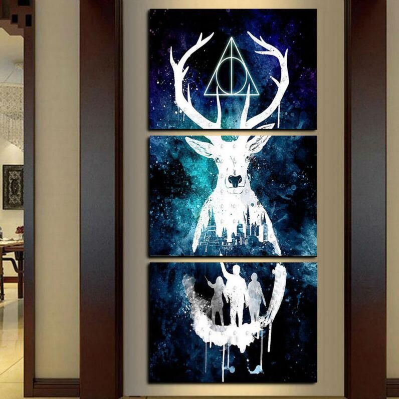 Grosshandel 3 Panel Leinwand Gedruckt Harry Potter Malerei Fur Wohnzimmer Bild Wandkunst Hd Print Decor Moderne Kunstwerke Movie Poster Von Z1151832585 11 39 Auf De Dhgate Com Dhgate