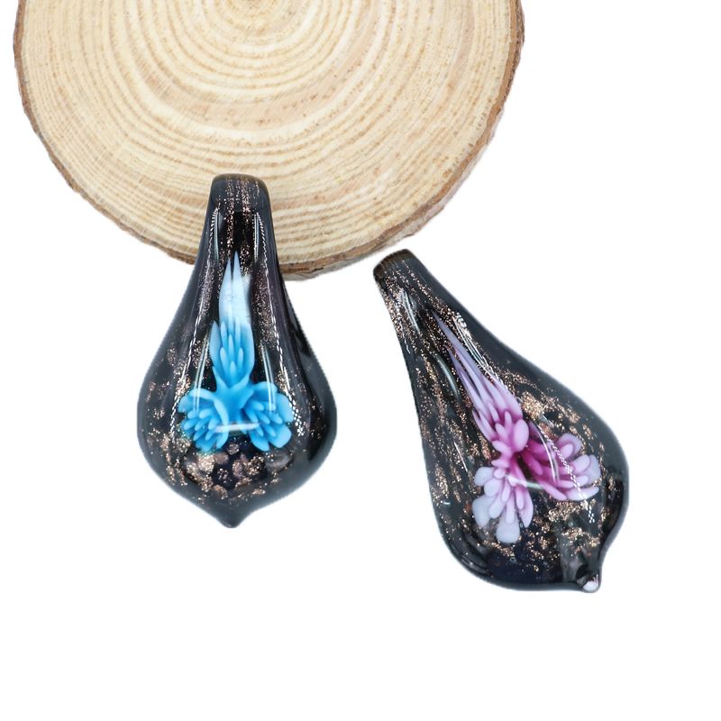 FREE Wholesale Jewelry 12pcs Leaf Flower Lampwork Glass Pendants DIY Necklace FREE Wholesale Jewelry 12pcs Leaf Flower Lampwork Glass Pendants DIY Necklace