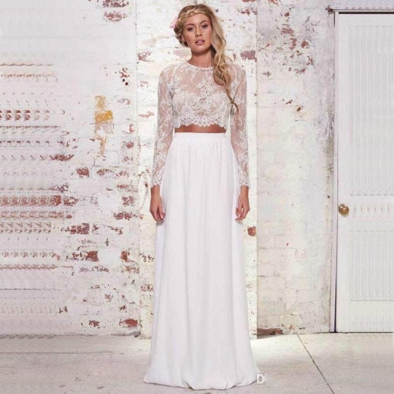 2 piece wedding dress boho