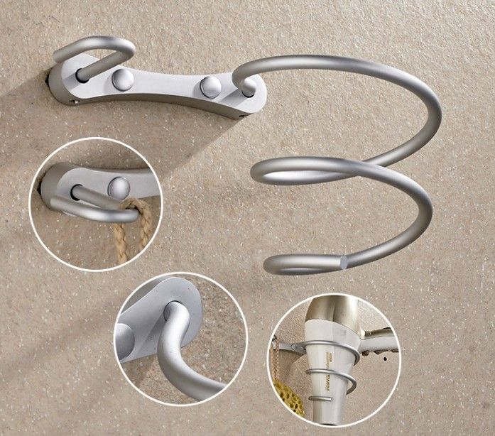 2020 Bathroom Wall Shelf Wall Mounted Hair Dryer Rack Storage