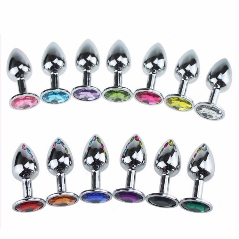 Poids Plug Adult Toys Anal Nouveau Butt Bouchon en Acier Inoxydable Métal Jeweled-Petite Moyenne Grande Poids Plug Adult Toys Anal Nouveau Butt Bouchon en Acier Inoxydable Métal Jeweled-Petite Moyenne Grande
