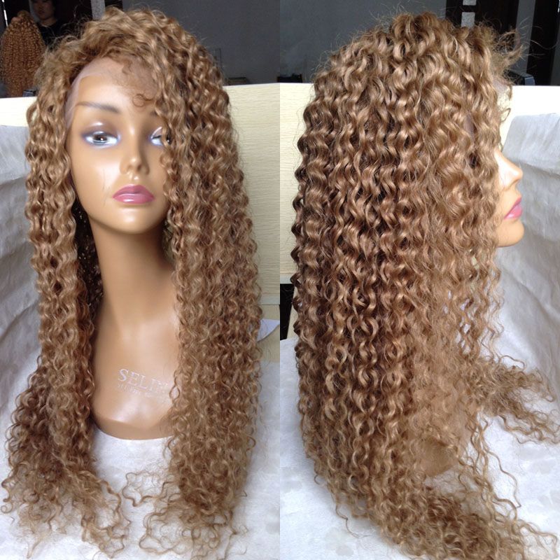 Honey Blonde Brazilian Full Lace Human Hair Wigs For Black Women