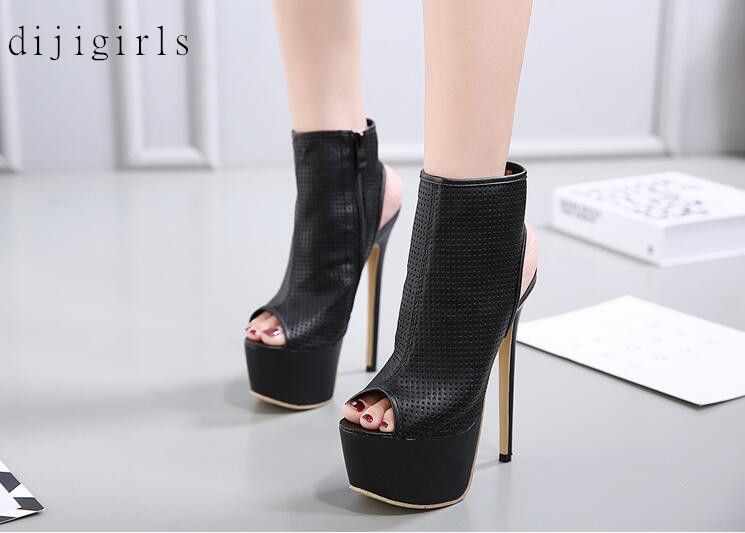 open toe summer boots