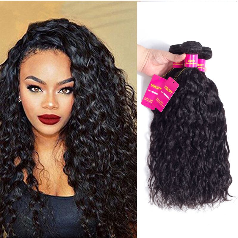 8a Malaysian Water Wave Virgin Hair 3 Bundles Wet And Wavy Human
