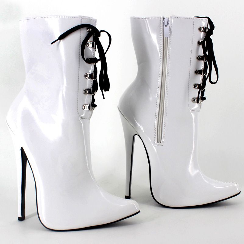 white patent stilettos