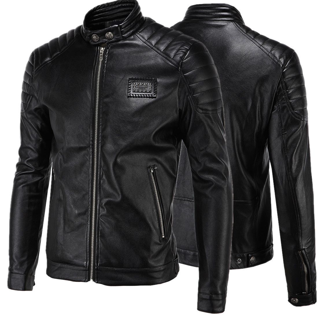 2018 Leather Jackets For Men High End Locomotive Zipper Slim 2018 Leather Jackets For Men High End Locomotive Zipper Slim Fit Long Sleeves Stand Collar S Us Size Xs Xl From Bin1314