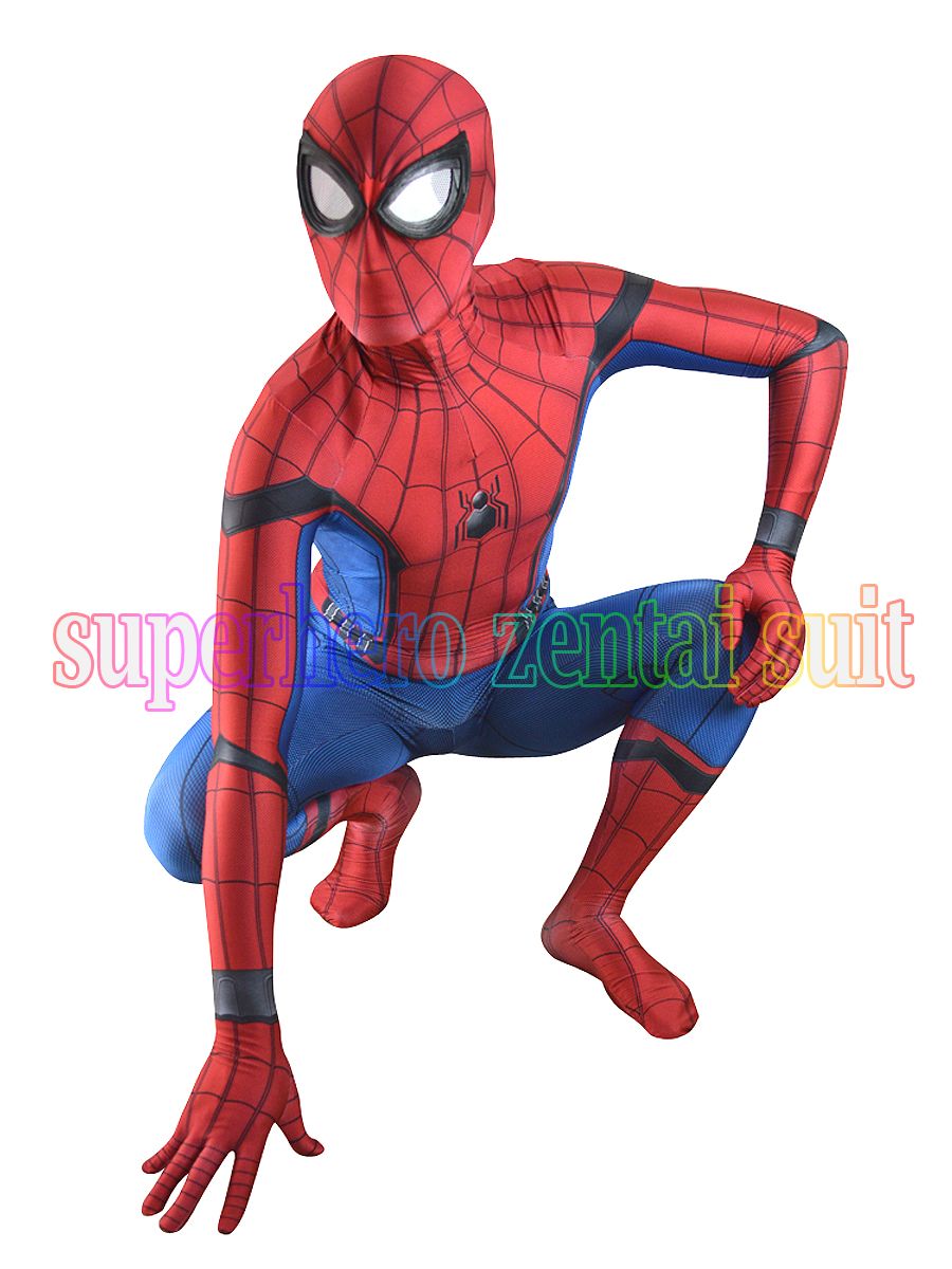 Homecoming Zentai Halloween Fancy Ball Tight Cosplay Costume Movie Spider-Man 